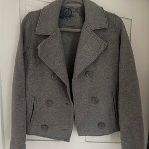 GAP Gray Double-Breasted Sweatshirt Jacket